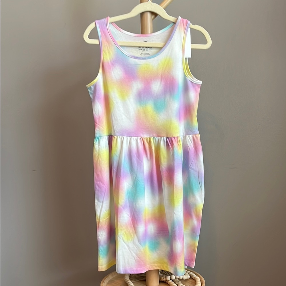 Girls' Pastel Tie-Dye Tank Dress - Multicolor